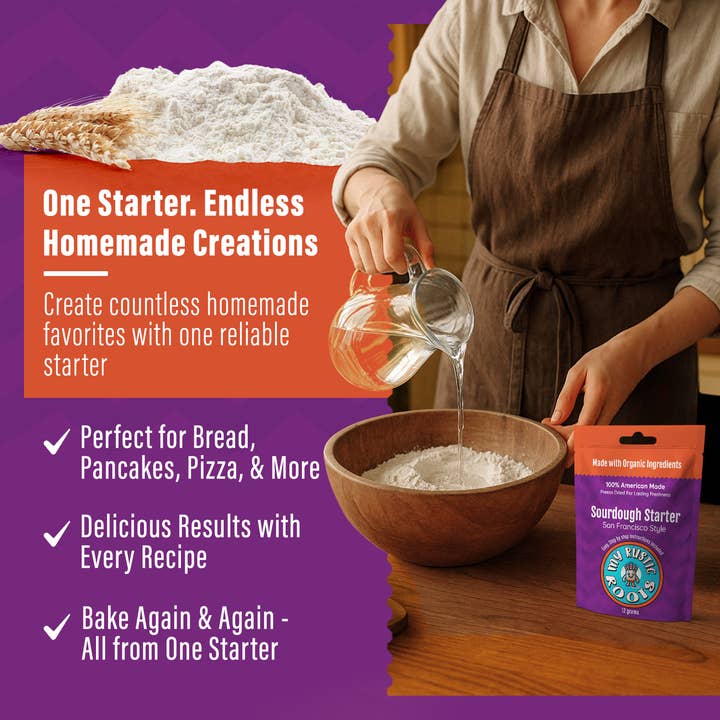 Organic, Non-GMO Sourdough Starter | Freeze Dried | 12gm