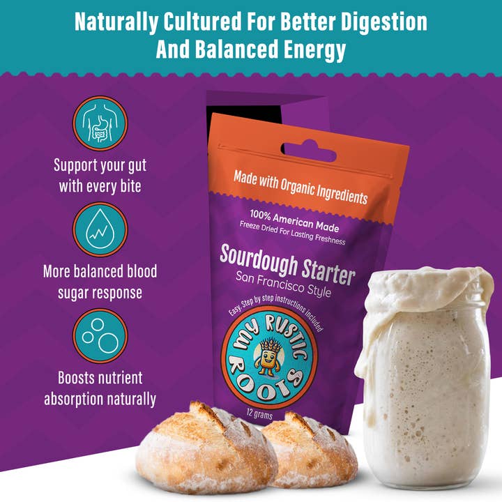 Organic, Non-GMO Sourdough Starter | Freeze Dried | 12gm