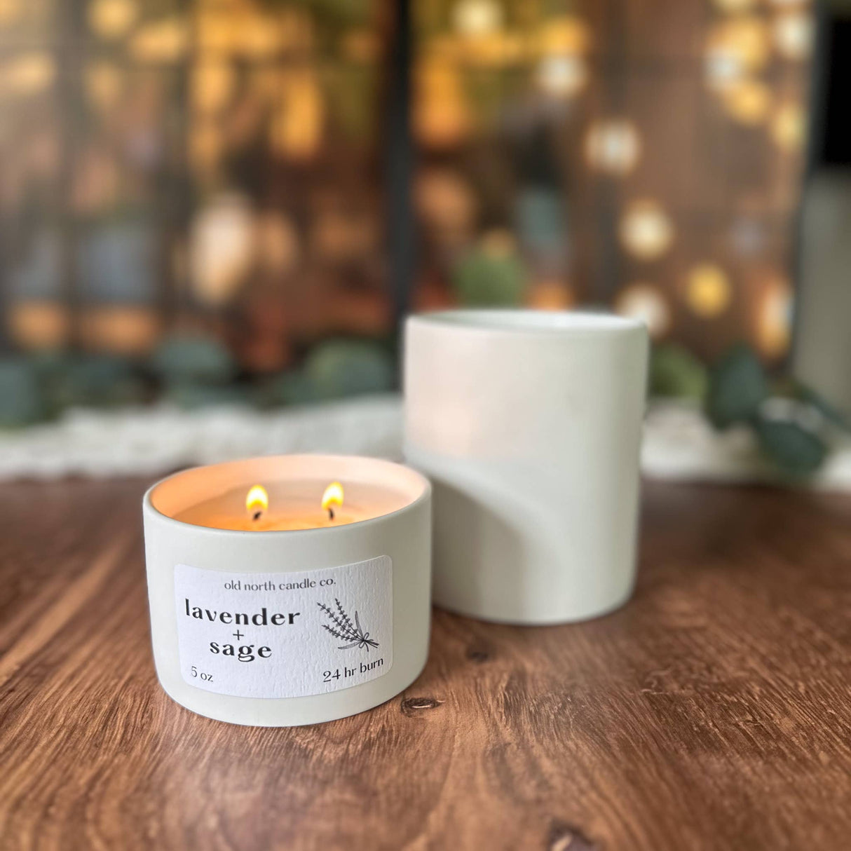 Lavender + Sage - 5 oz. Ceramic Soy Blend Candle