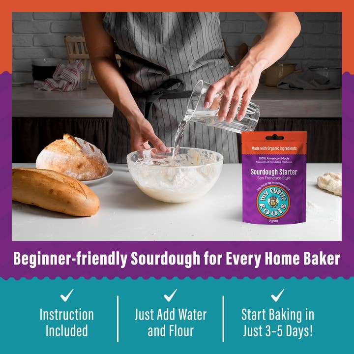 Organic, Non-GMO Sourdough Starter | Freeze Dried | 12gm