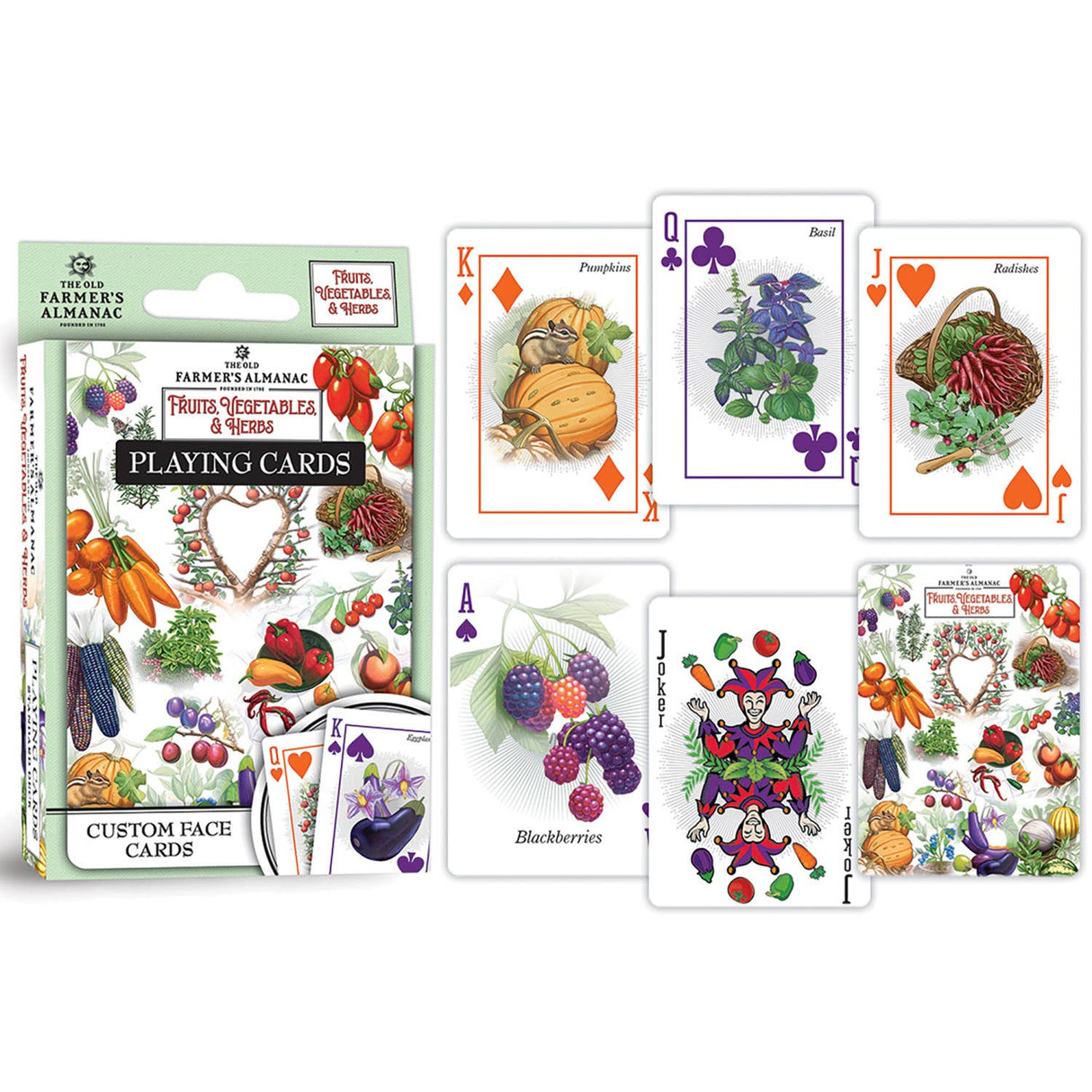 Farmer's Almanac - Fruits, Vegetables, & Herbs Playing Cards