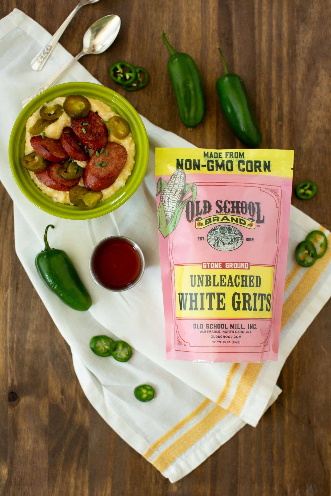 Stone Ground White Grits, 1lb