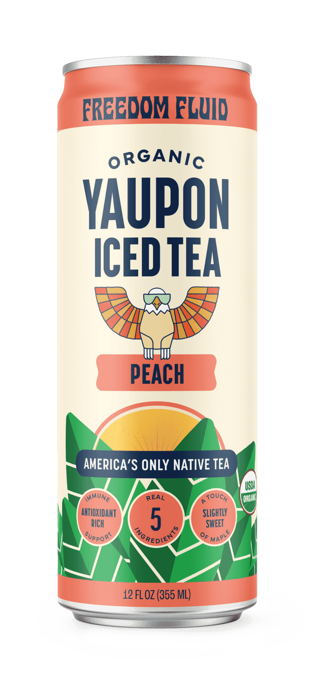 Peach, Organic Yaupon Iced Tea