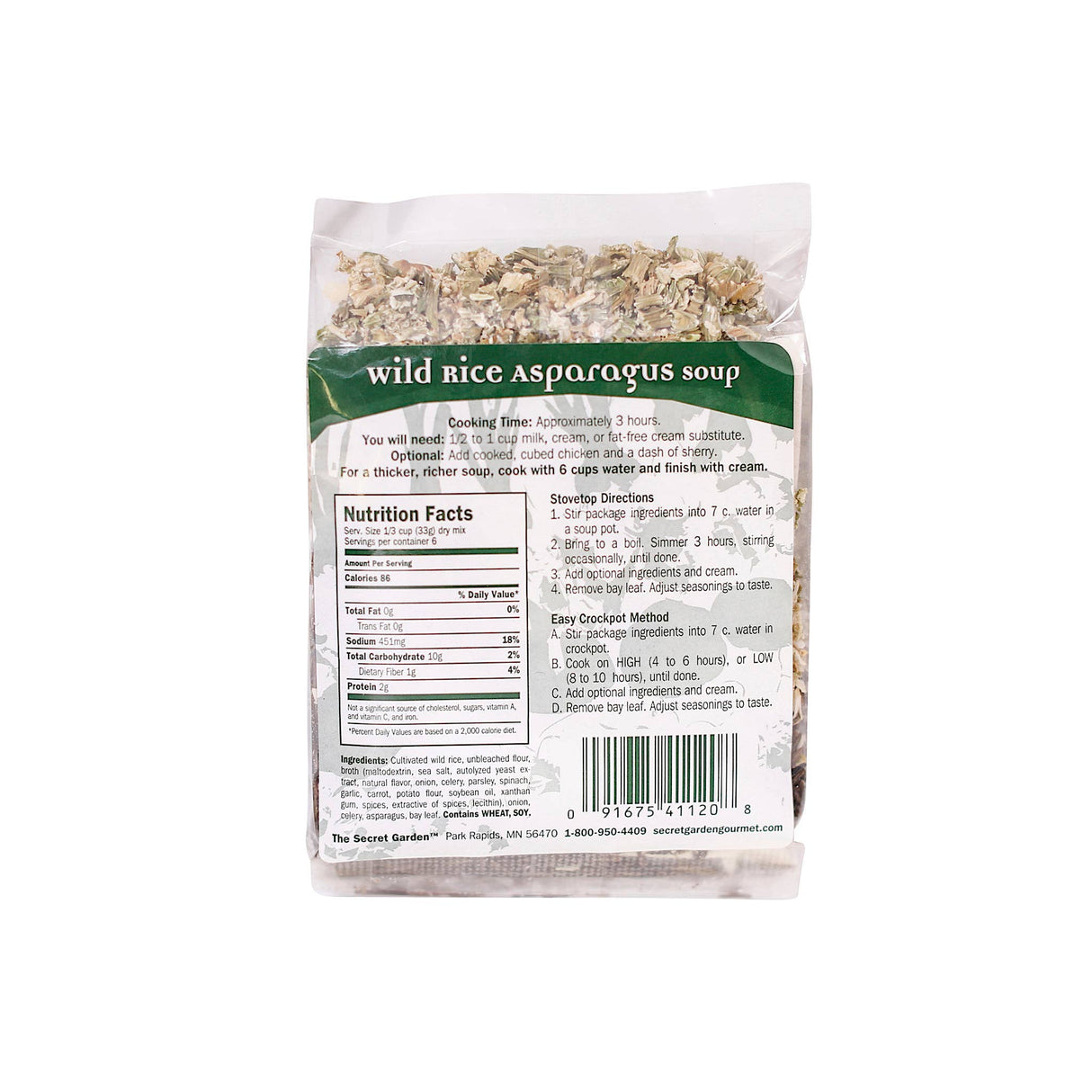 Asparagus Wild Rice Soup