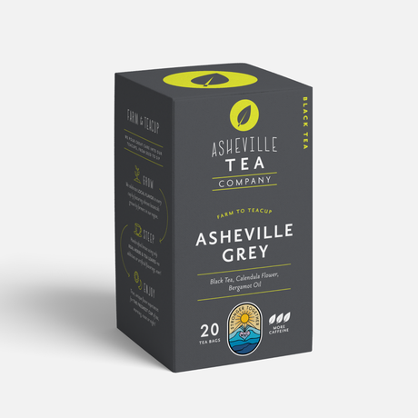 Tea Box with Asheville Grey individual Tea Bags