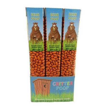 Bear Poop, Orange colored Sunny Seeds in 3 oz tubes