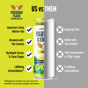 Lemon, Organic Yaupon Iced Tea