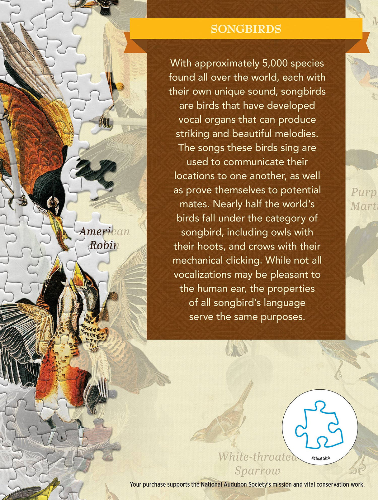 Audubon - Songbirds 1000 Piece Puzzle