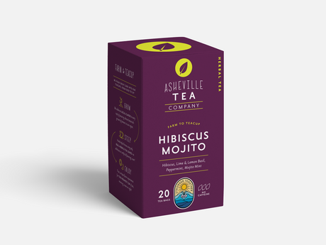 Tea Box with Hibiscus Mojito individual Tea Bags
