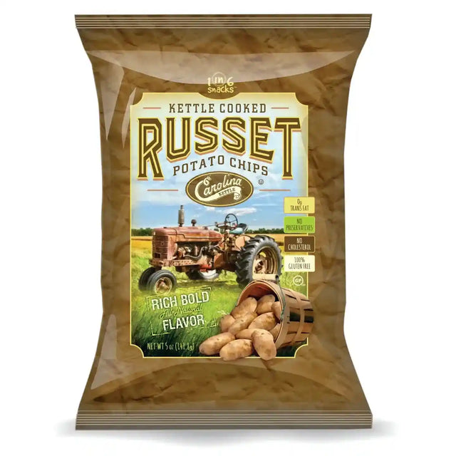 Russet Potato Carolina Kettle Chips 5 oz Case(14 Bags)
