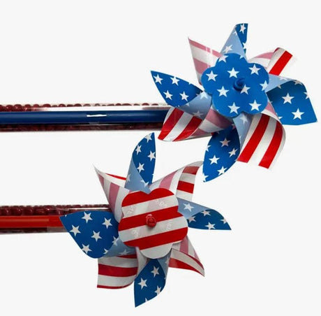 Patriotic Pinwheel Topper w/ Choc. Sunflower Seeds