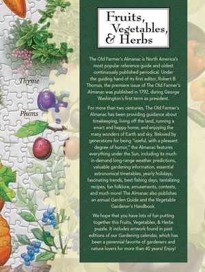 Farmer's Almanac - Fruits, Veggies & Herbs 1000 Piece Puzzle