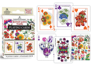 Farmer's Almanac - Backyard Garden Flowers Playing Cards