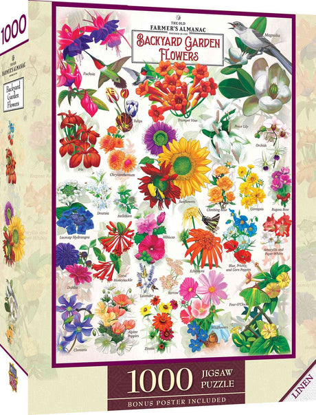 Farmer's Almanac - Backyard Garden Flowers 1000 Piece Puzzle