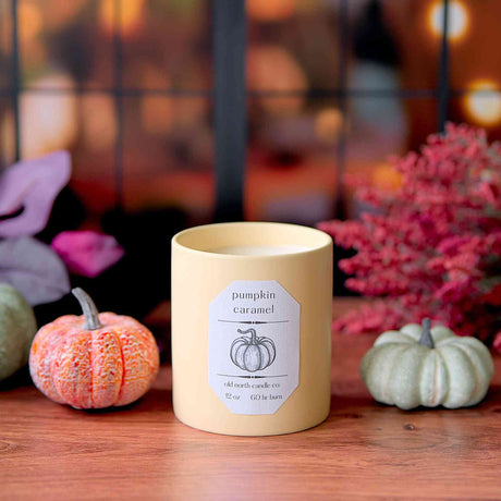 Pumpkin Caramel - 12 oz. Ceramic Soy Blend Candle
