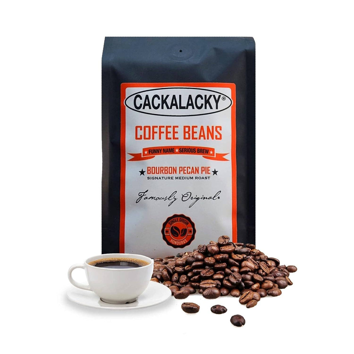 Cackalacky® Bourbon Pecan Pie Coffee Beans (12oz case of 6)