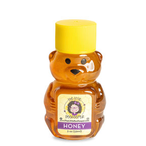 2oz Honey Bear – Local, Pure, and Raw Wildflower Honey
