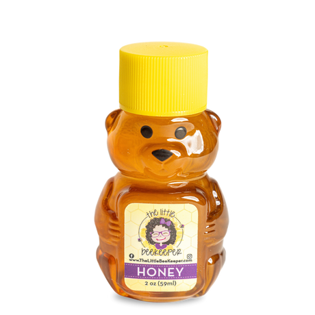 2oz Honey Bear – Local, Pure, and Raw Wildflower Honey