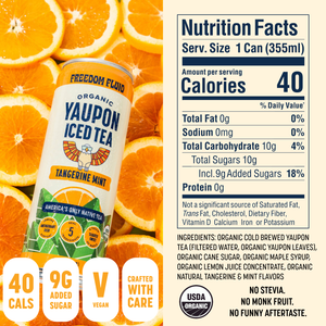 Tangerine Mint, Organic Yaupon Iced Tea