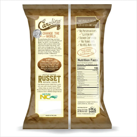 Russet Potato Carolina Kettle Chips 5 oz Case(14 Bags)