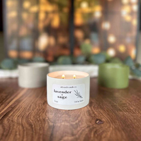 Lavender + Sage - 5 oz. Ceramic Soy Blend Candle