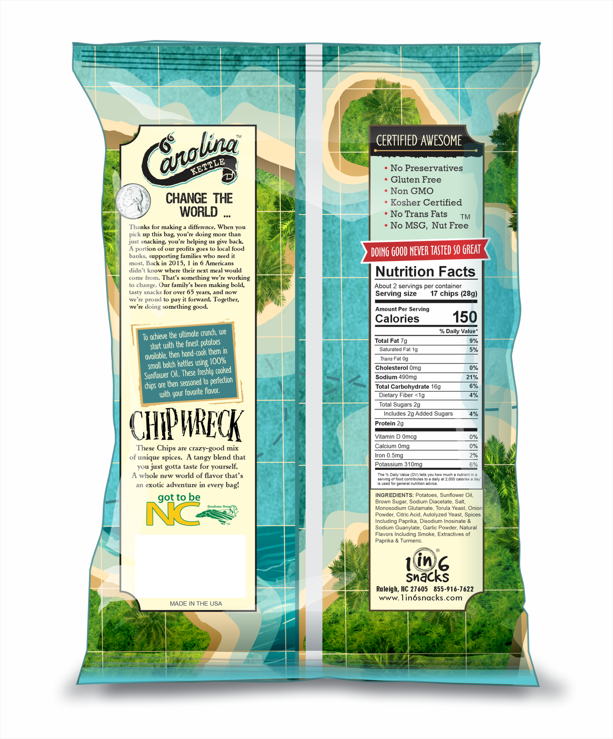Chip Wreck Kettle Chips 2 oz Bag
