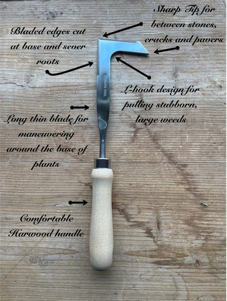 Crack & Crevice Weeding Tool - The Weeder for Cracks (L Weeder)