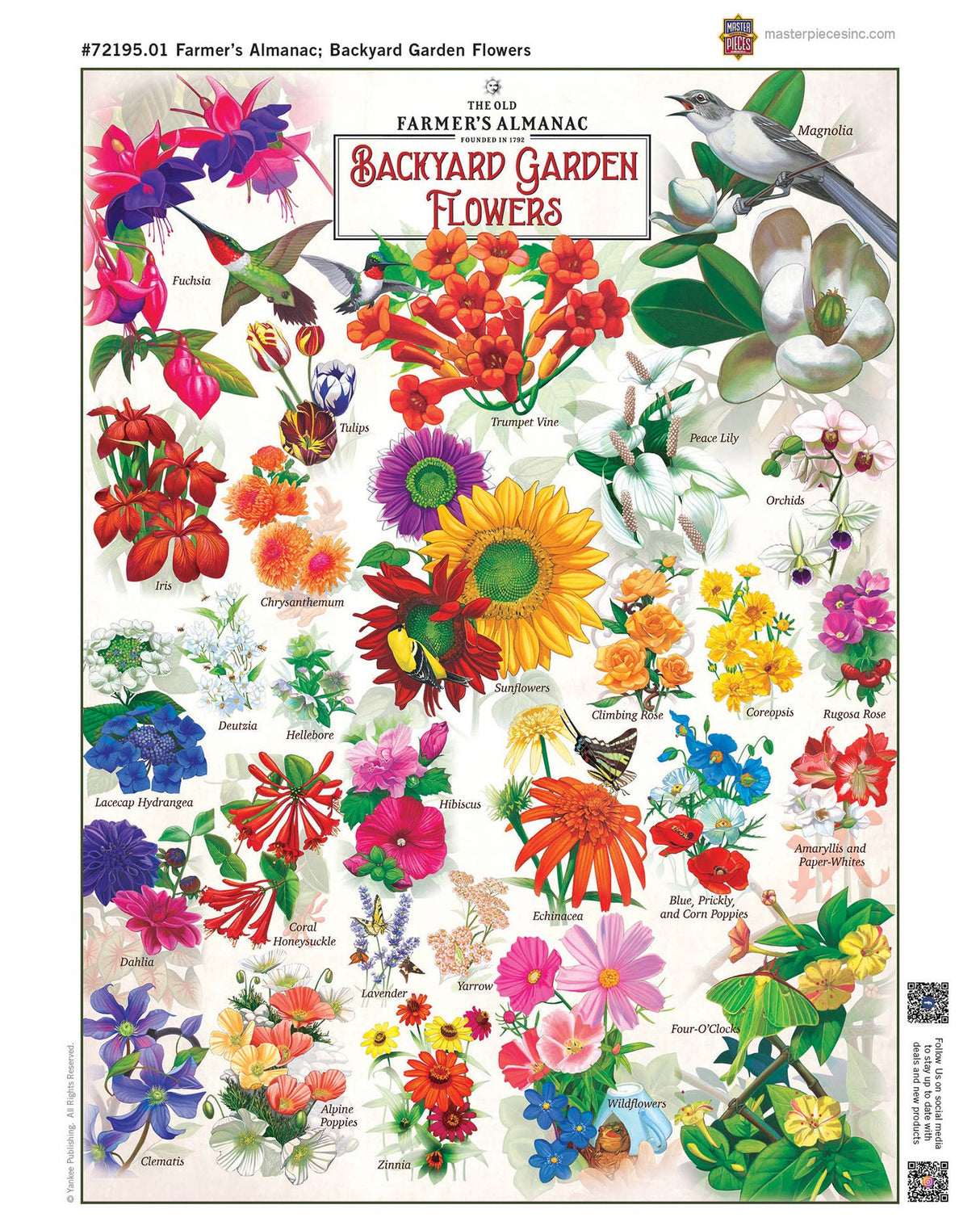 Farmer's Almanac - Backyard Garden Flowers 1000 Piece Puzzle