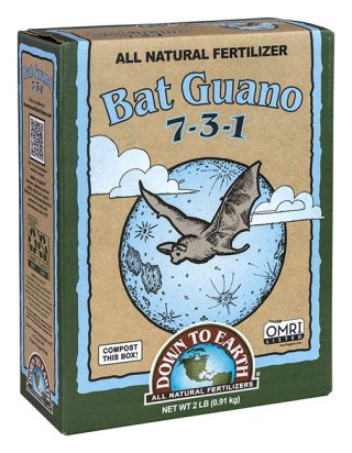 Down To Earth Bat Guano Fertilizer - 2 lb package