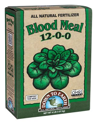 Down To Earth Blood Meal Fertilizer - 4 lb package