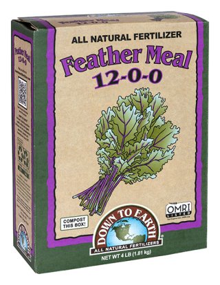 Down To Earth Feather Meal Soil Amendment - 4 lb package