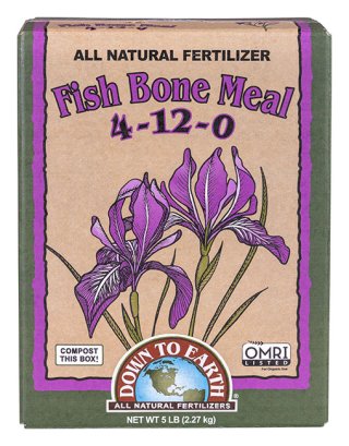 Down To Earth Fish Bone Meal 4-12-0 - 5 lb package