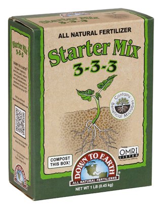 Down To Earth Starter Mix 3-3-3 Fertilizer - 1 lb