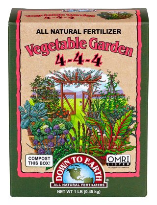 Down To Earth Vegetable Garden 4-4-4 Fertilizer - 1 lb