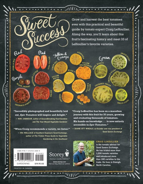 Epic Tomatoes by Craig LeHoullier — back cover reference; used copy sold