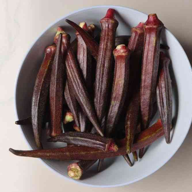 Red Burgundy Okra Seeds