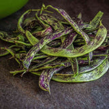 Dark Slate Gray Bean Seeds - Bush - Dragon’s Tongue Bean Alliance Of Native Seedkeepers Vegetable Seeds